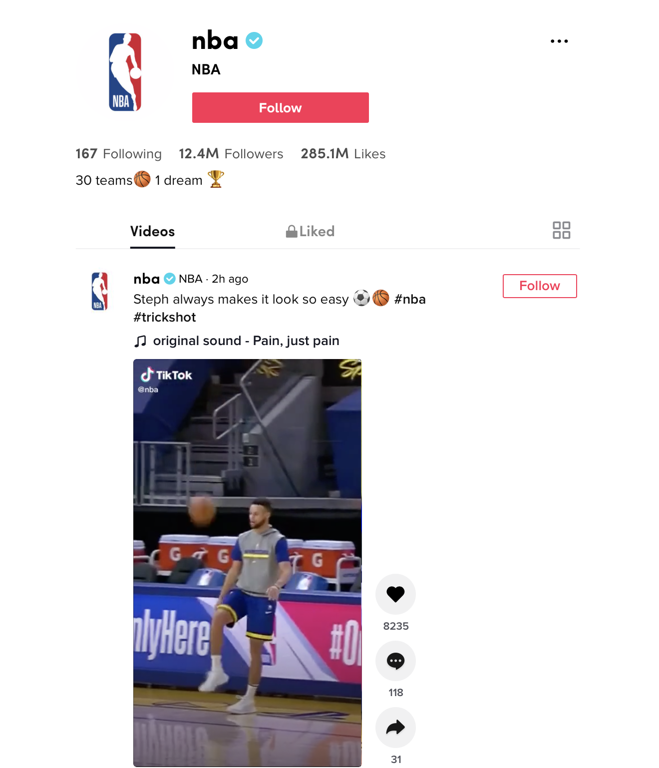 NBA TikTok Marketing