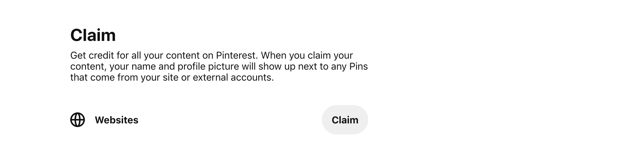 Pinterest business account claim website