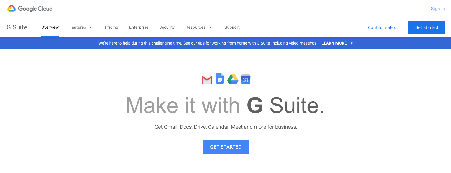 G Suite for business