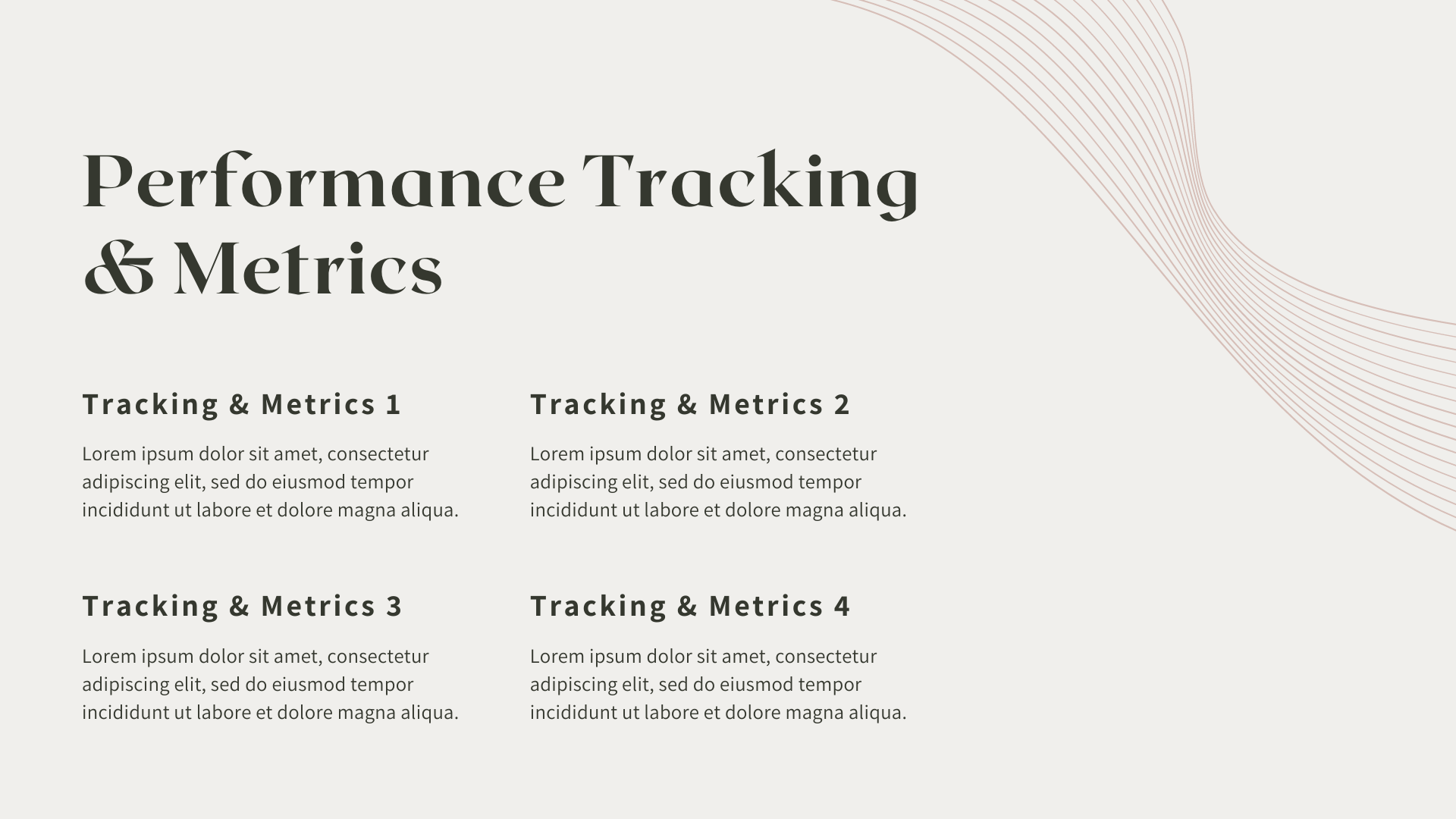 Tracking and Metrics Template