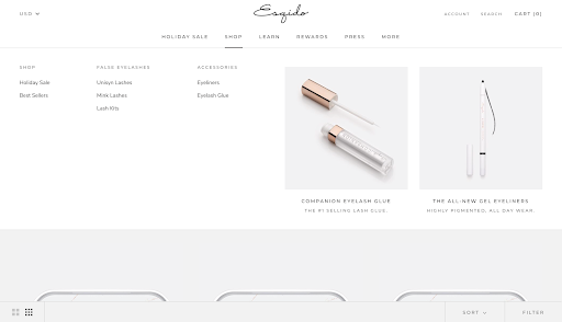 esquido ecommerce website design