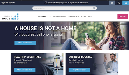 signal boosters best ecommerce website design