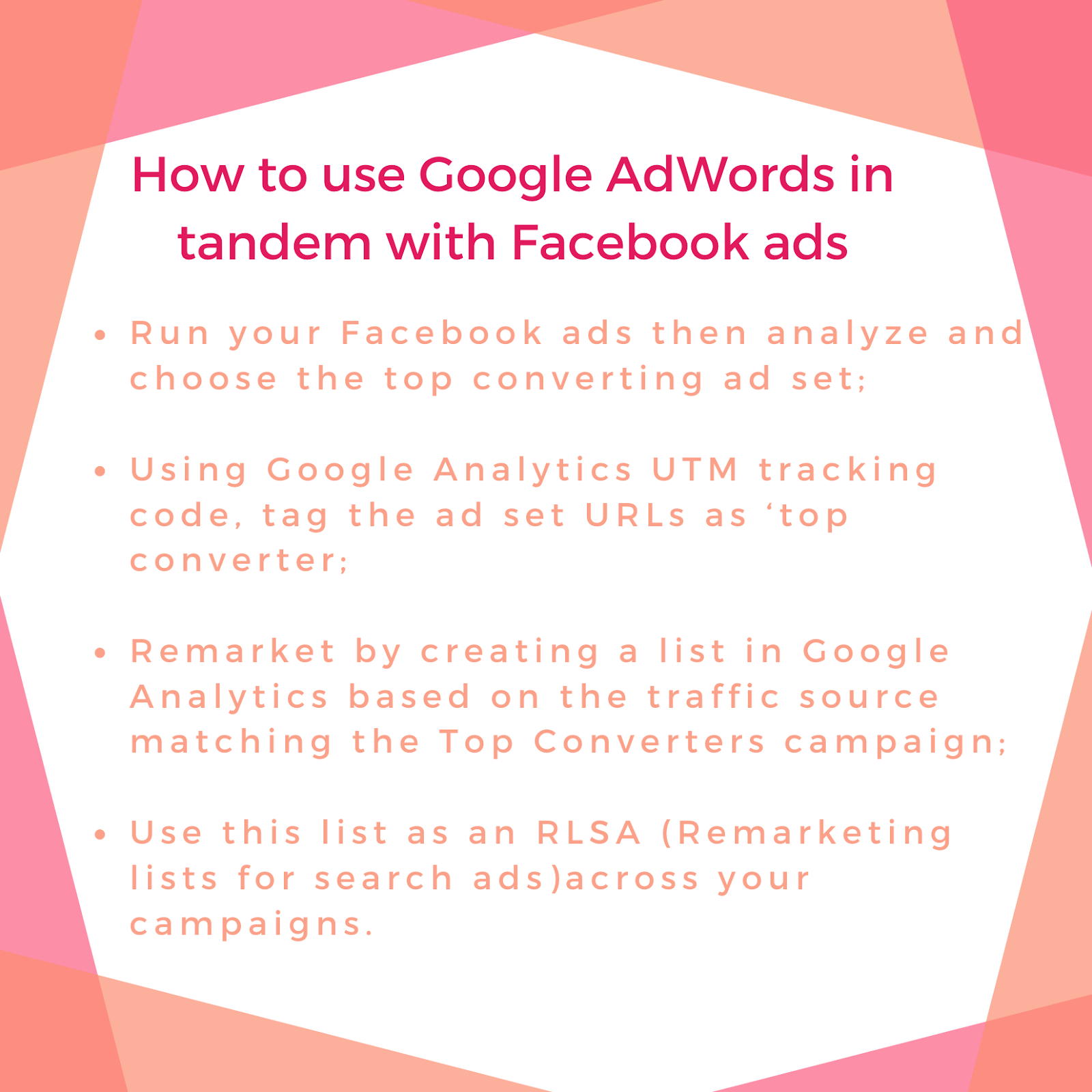 how to use google adwords and facebook ads